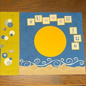 Summer Fun - 12x12 handmade scrapbook pages.